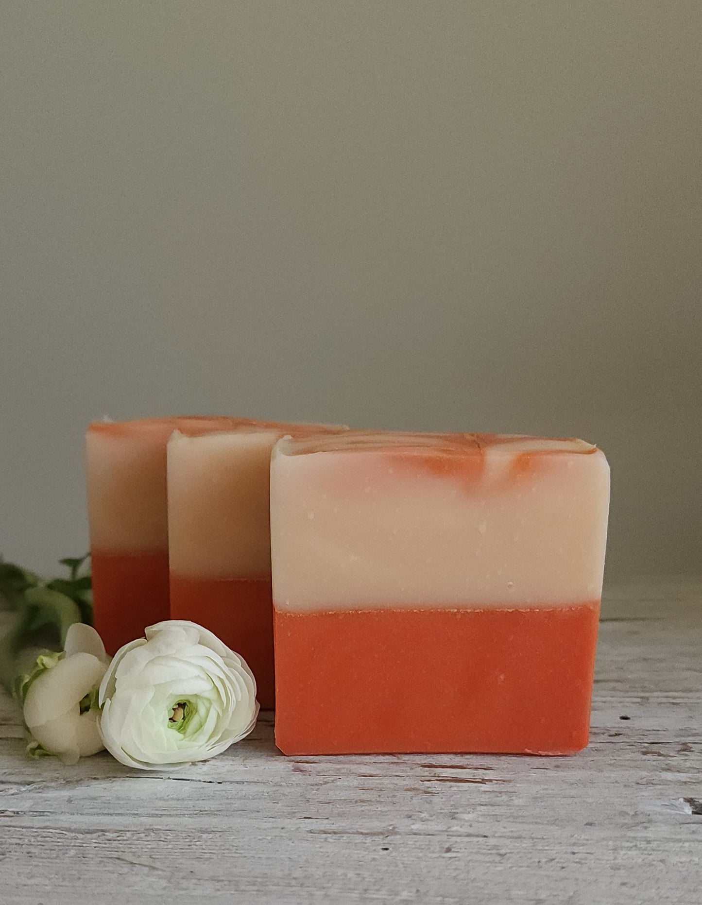 White Peach and Hibiscus Cold Processed Soap