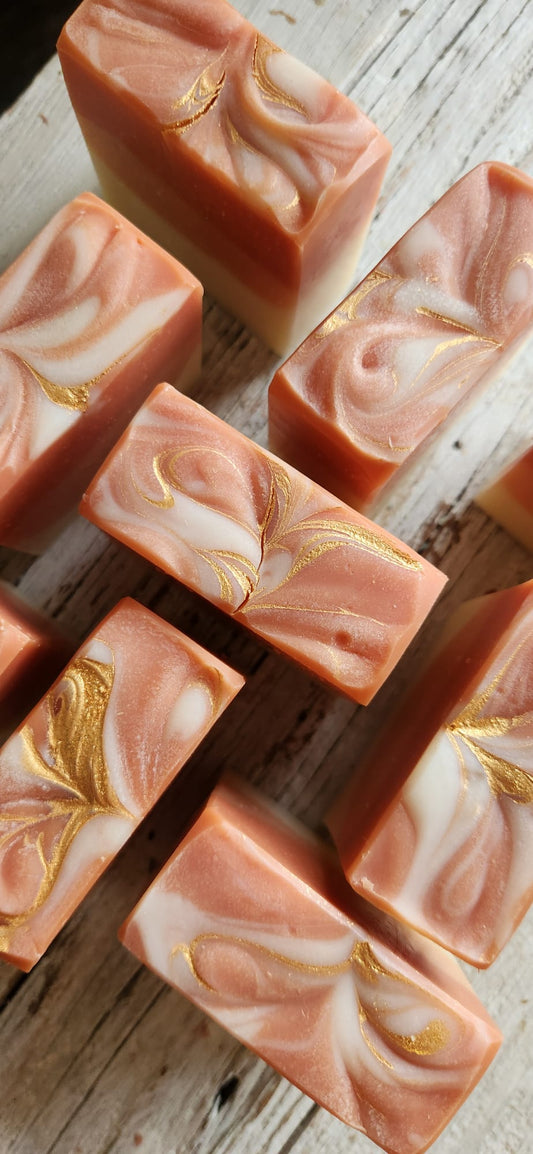 Georgia Peach Cold Processed Soap || gifts under 10 || bath and body