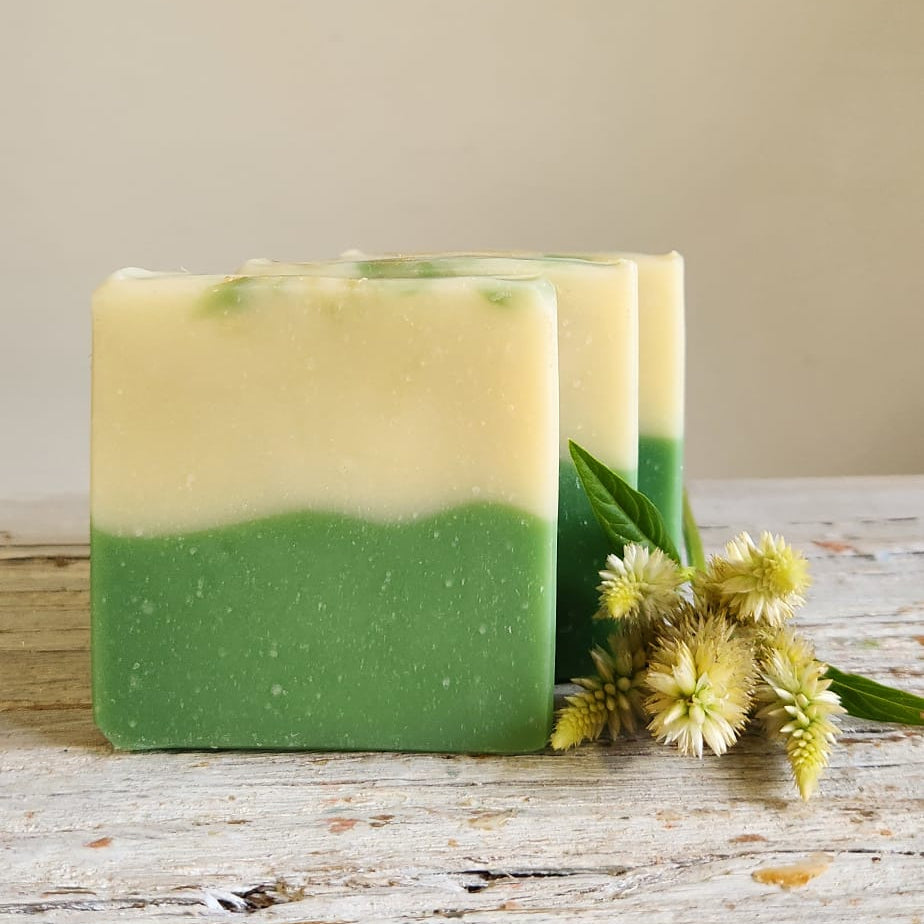 Eucalyptus Cotton Cold Process Soap: Artisan Peppermint Scent