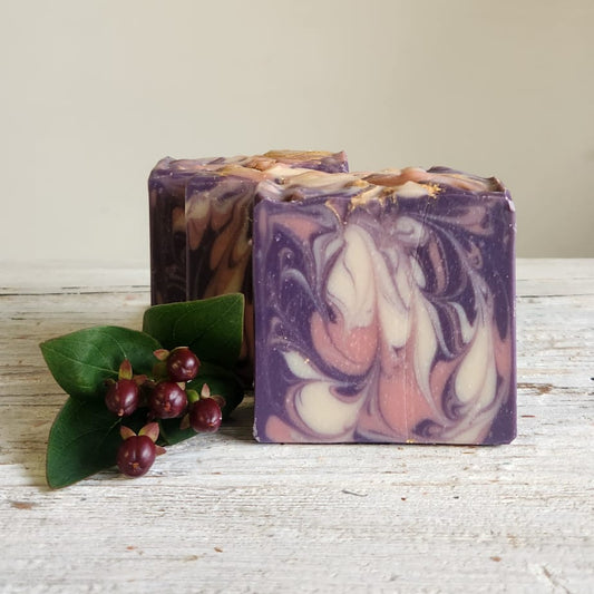 Blackberry Bramble Tea Cold Processed Soap || gifts under 10 || bath and body