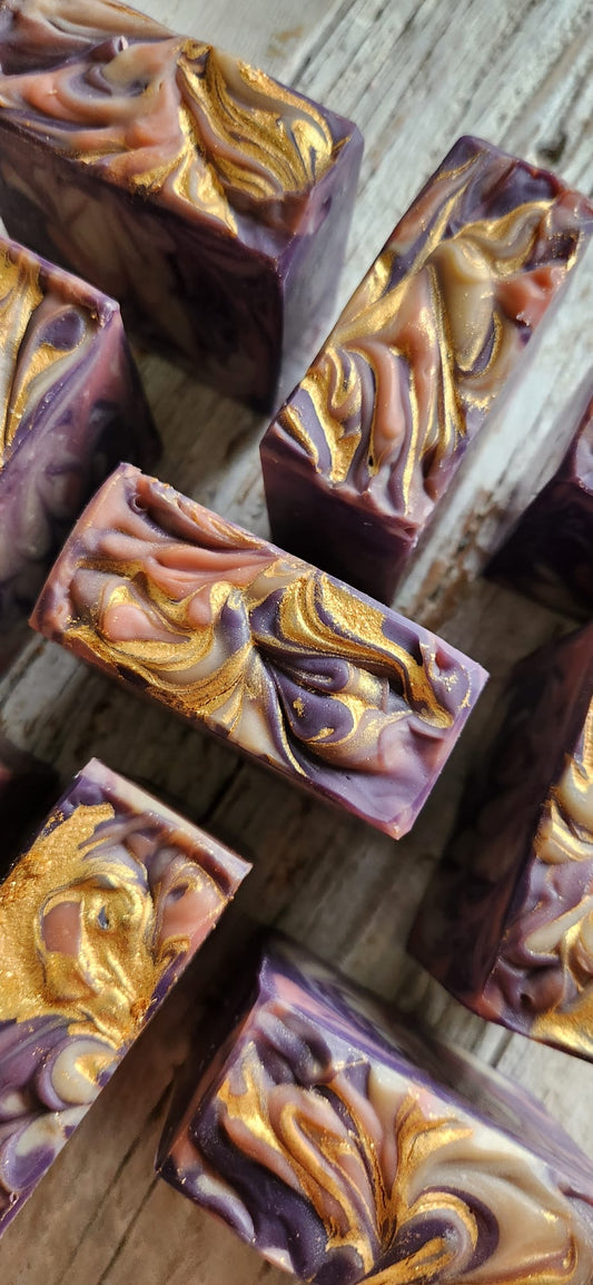 Blackberry Bramble Tea Cold Processed Soap || gifts under 10 || bath and body