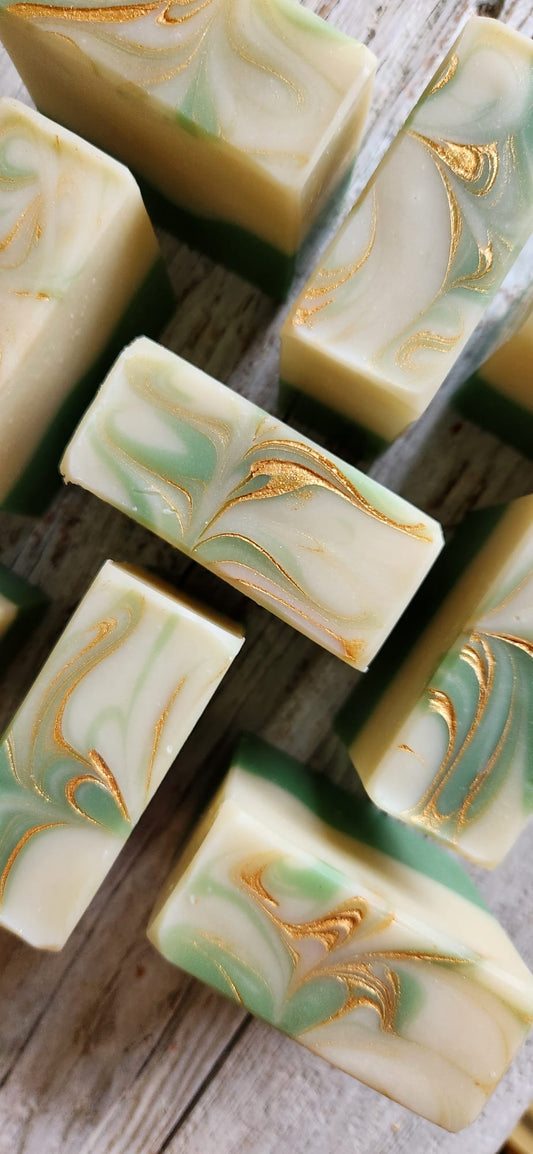 Eucalyptus Cotton Cold Process Soap: Artisan Peppermint Scent