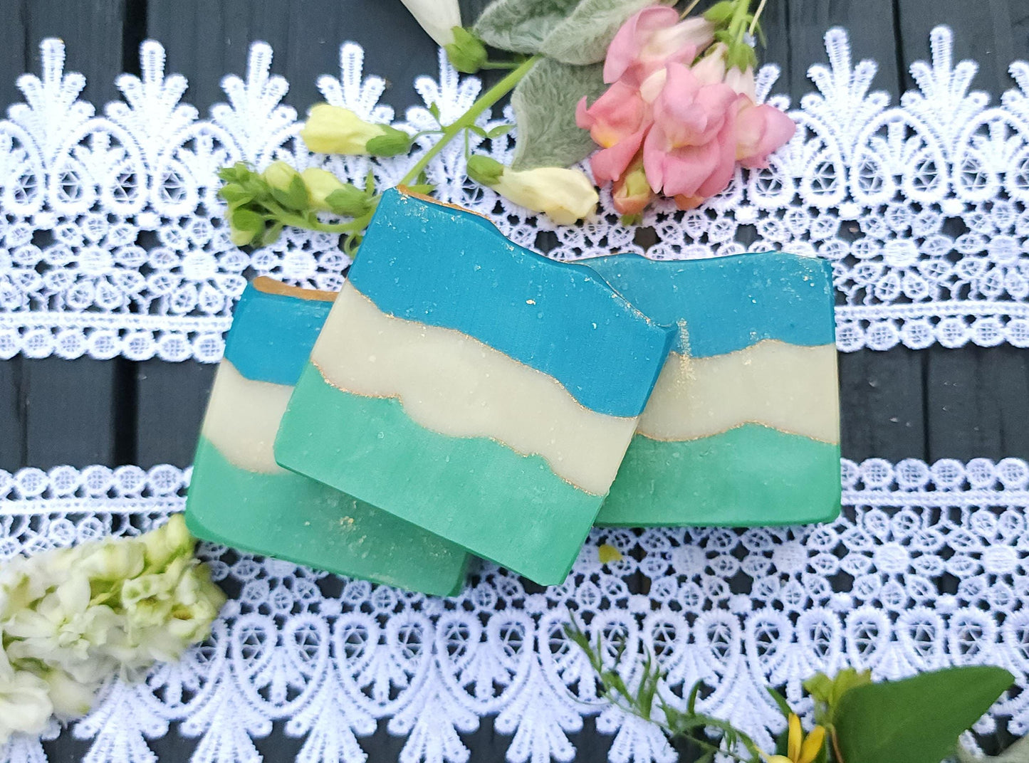 Lime Zest and Ocean Minerals Cold Processed Soap || gifts under 10 || handmade soap