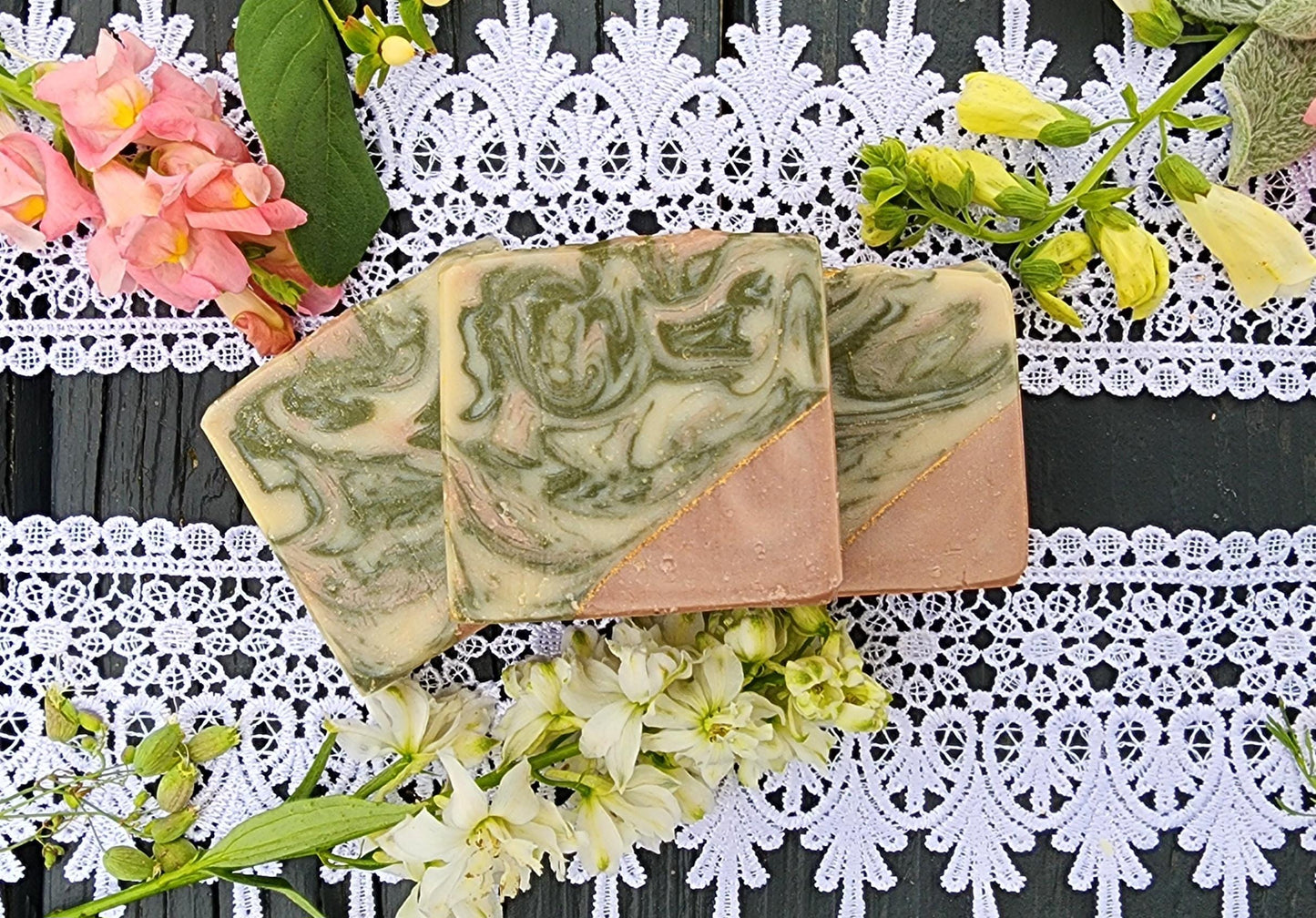 Oakmoss and Wild Verbena Cold Processed Soap || gifts under 10 || handmade soap